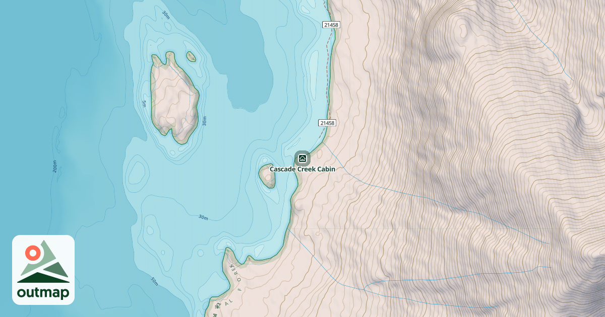 Map of Cascade Creek Cabin