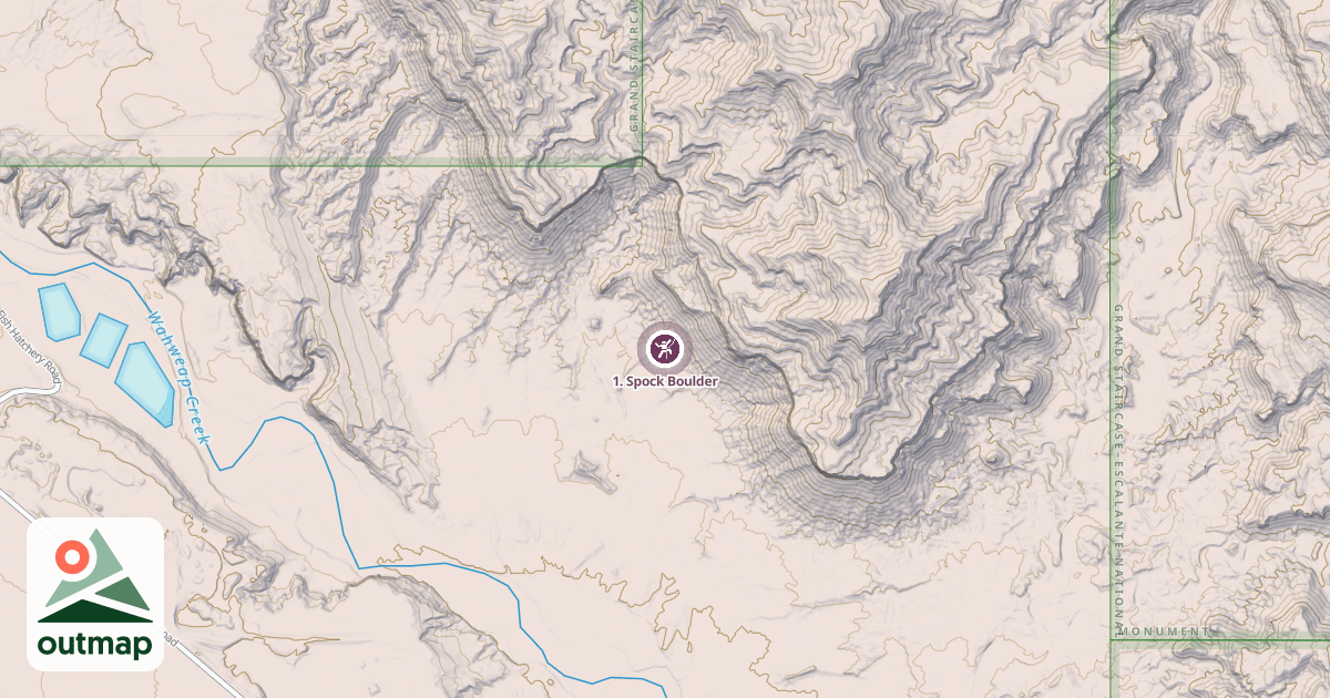 Map of 1. Spock Boulder