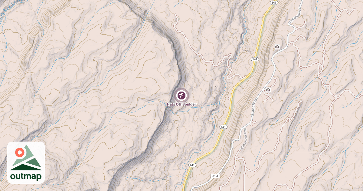 Map of Hats Off Boulder