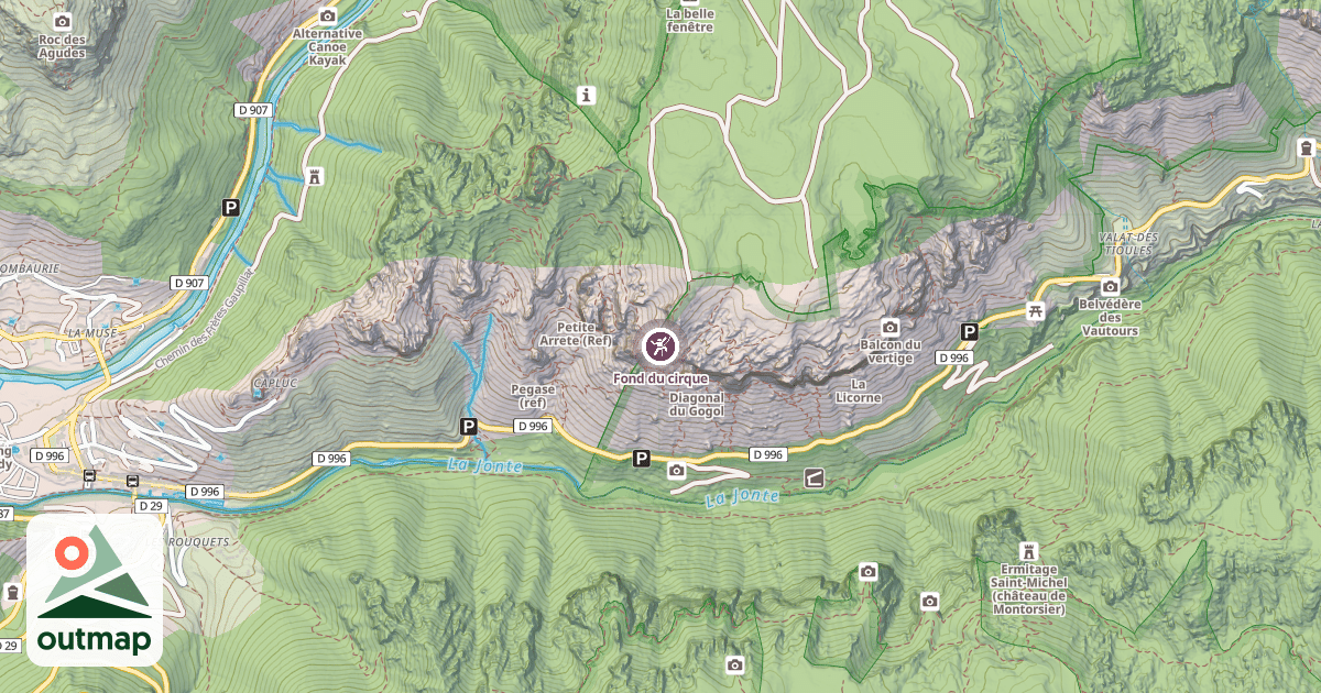 Map of Fond du cirque