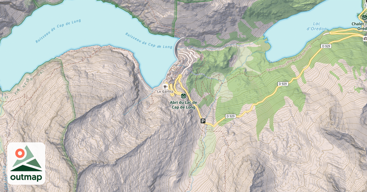 Map of Abri du Lac de Cap de Long