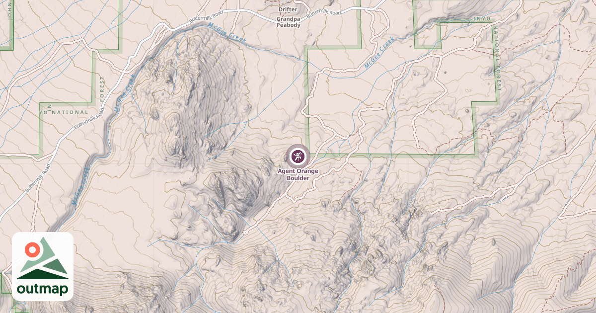 Map of Agent Orange Boulder