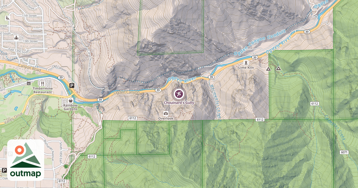Map of Chouinard's Gully