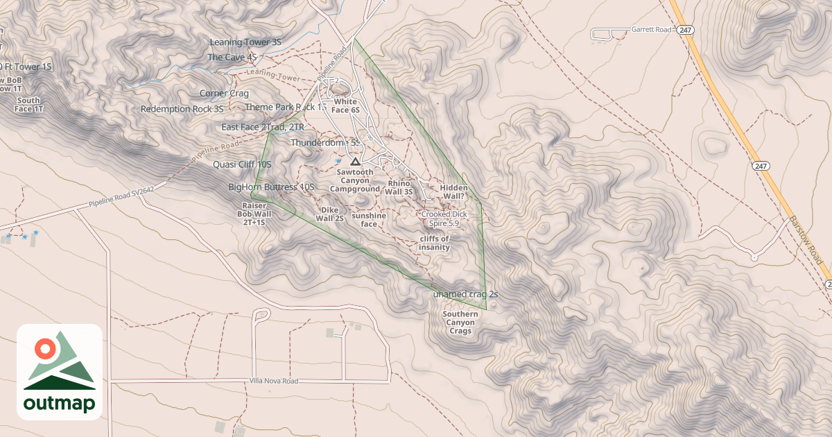 Map of Crooked Dick Spire