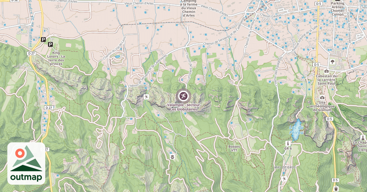 Map of Valample - secteur Les Globulaires
