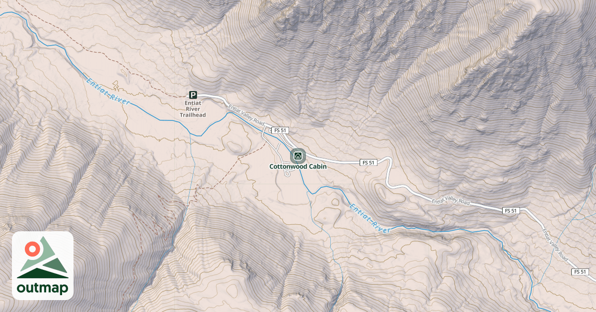 Map of Cottonwood Cabin