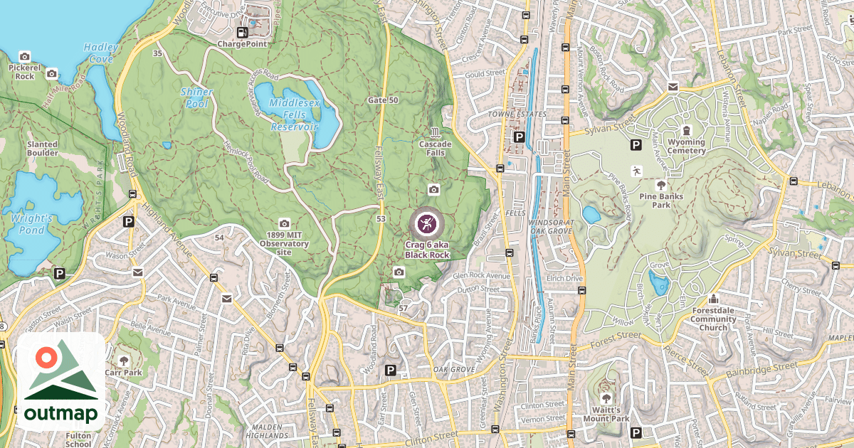 Map of Crag 6 aka Black Rock