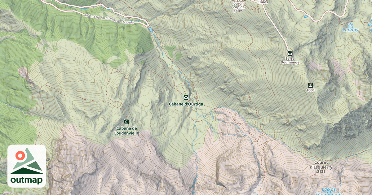 Map of Cabane d'Ourtiga