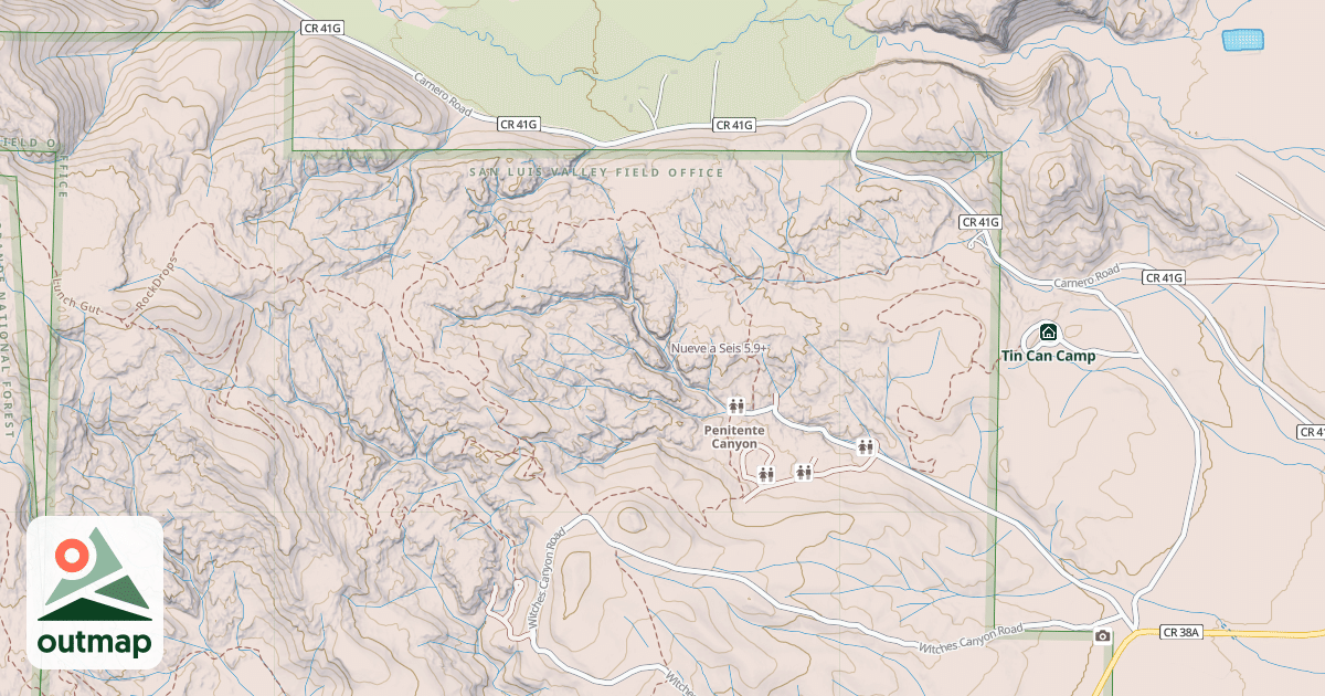 Map of Nueve a Seis