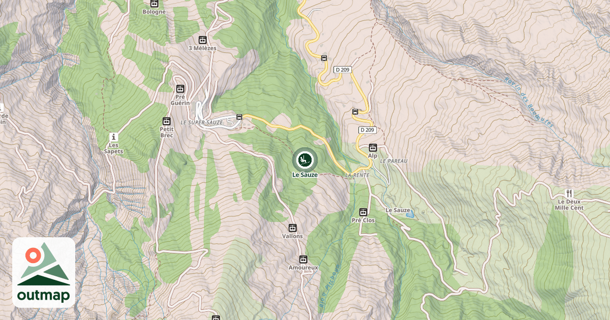 Map of Le Sauze