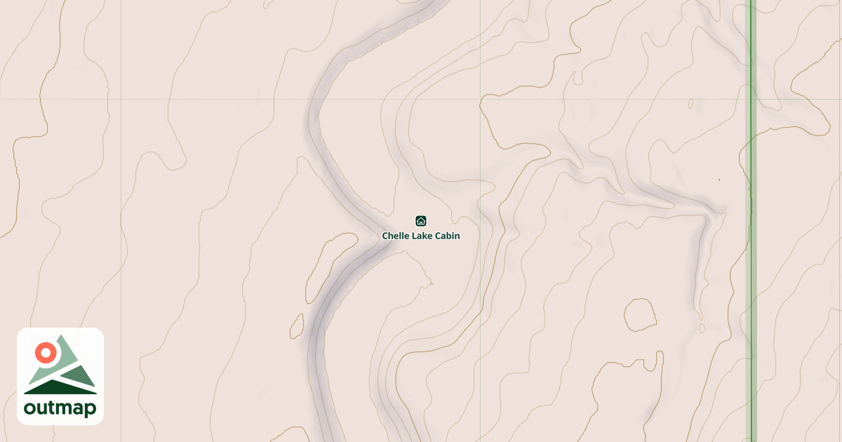 Map of Chelle Lake Cabin