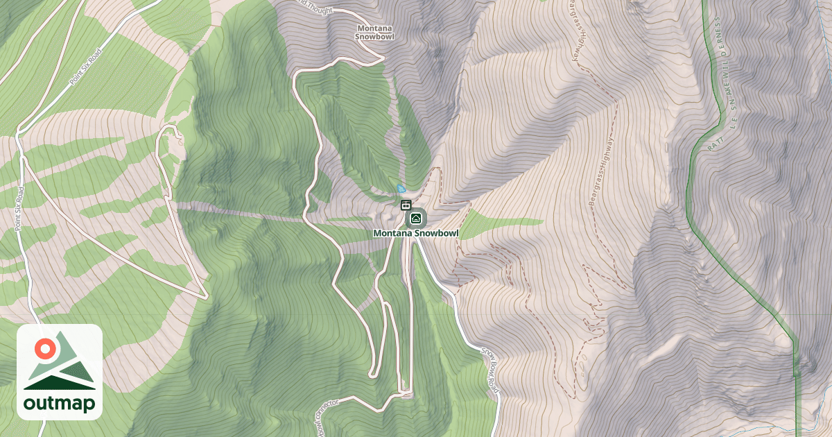 Map of Montana Snowbowl