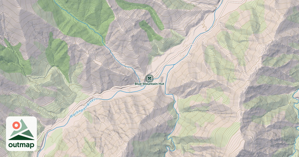 Map of Blue Mountain Hut