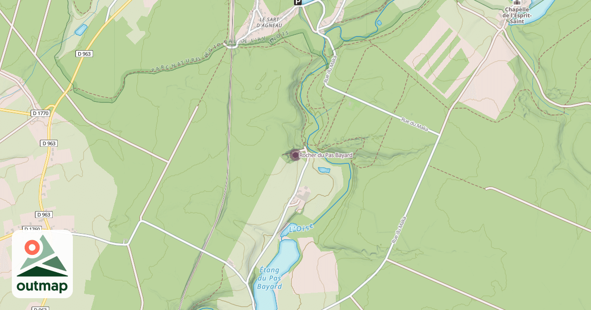 Map of Rocher du Pas Bayard