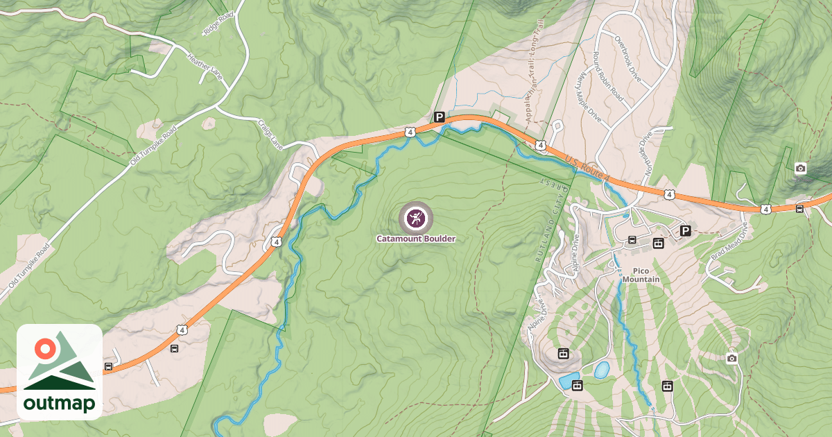 Map of Catamount Boulder