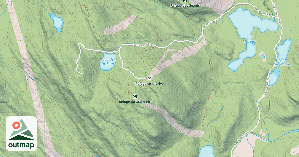 Map of Refuge de la Grive