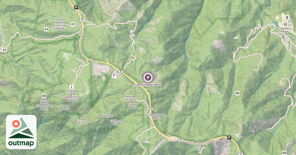 Map of Lower Indian Rock