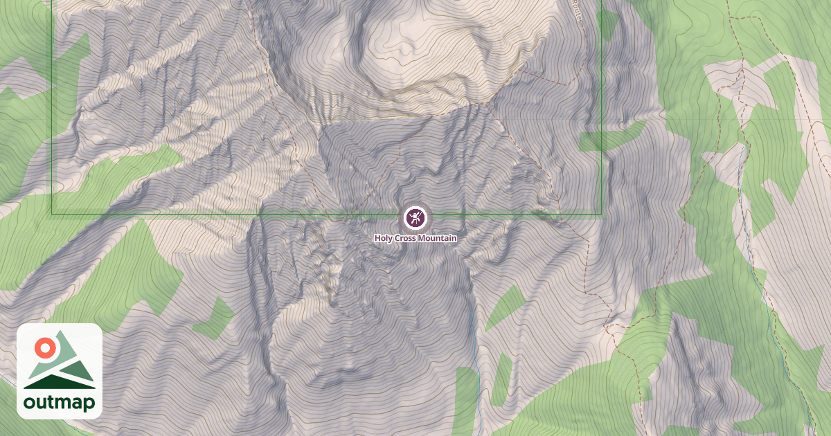 Map of Holy Cross Mountain