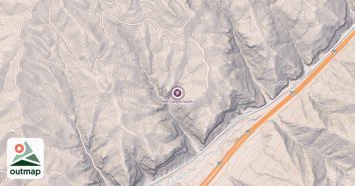 Map of Mill Canyon South