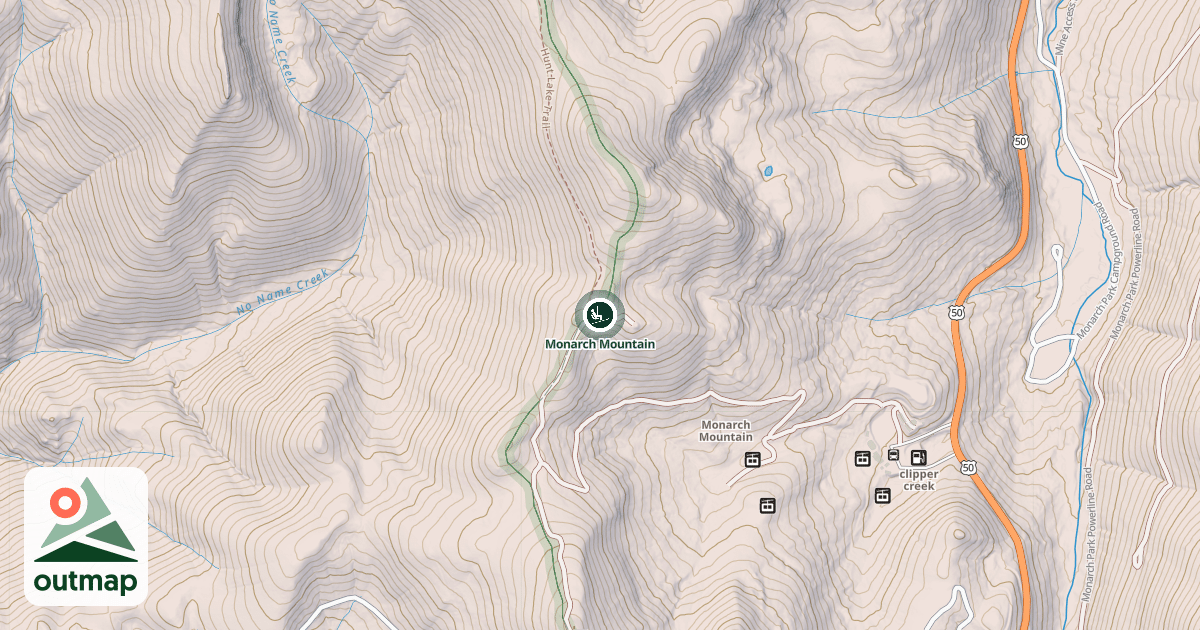 Map of Monarch Mountain