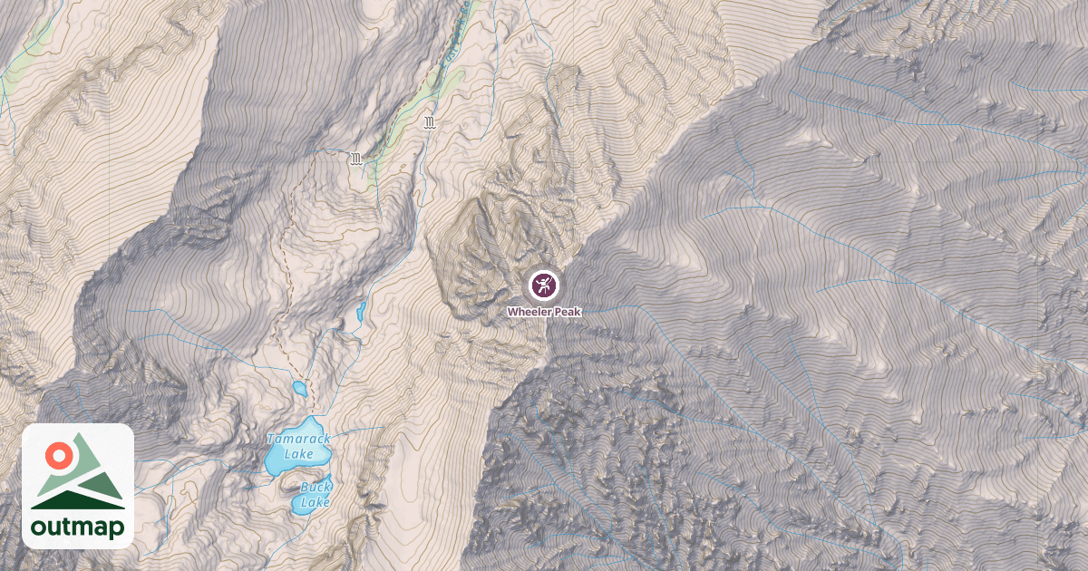Map of Wheeler Peak