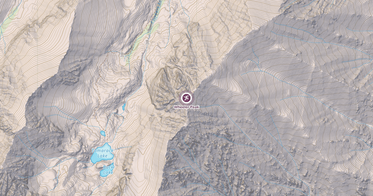 Map preview of Wheeler Peak