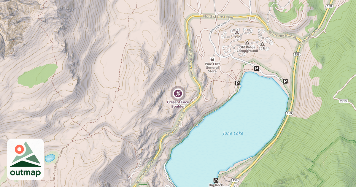 Map of Cresent Face Boulder