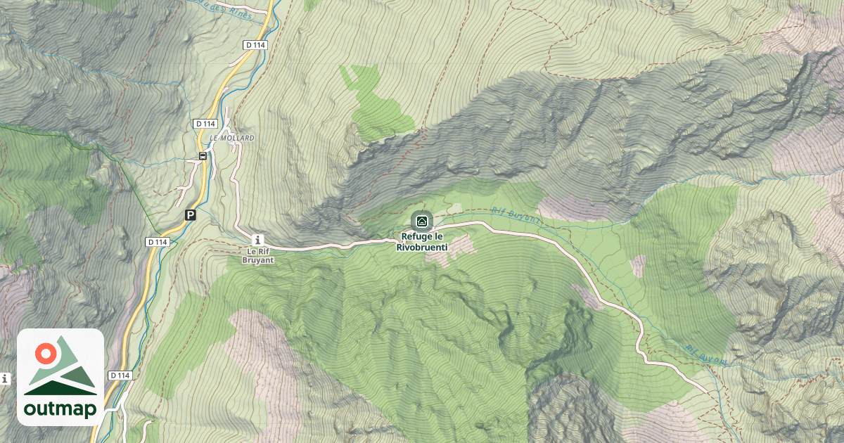 Map of Refuge le Rivobruenti