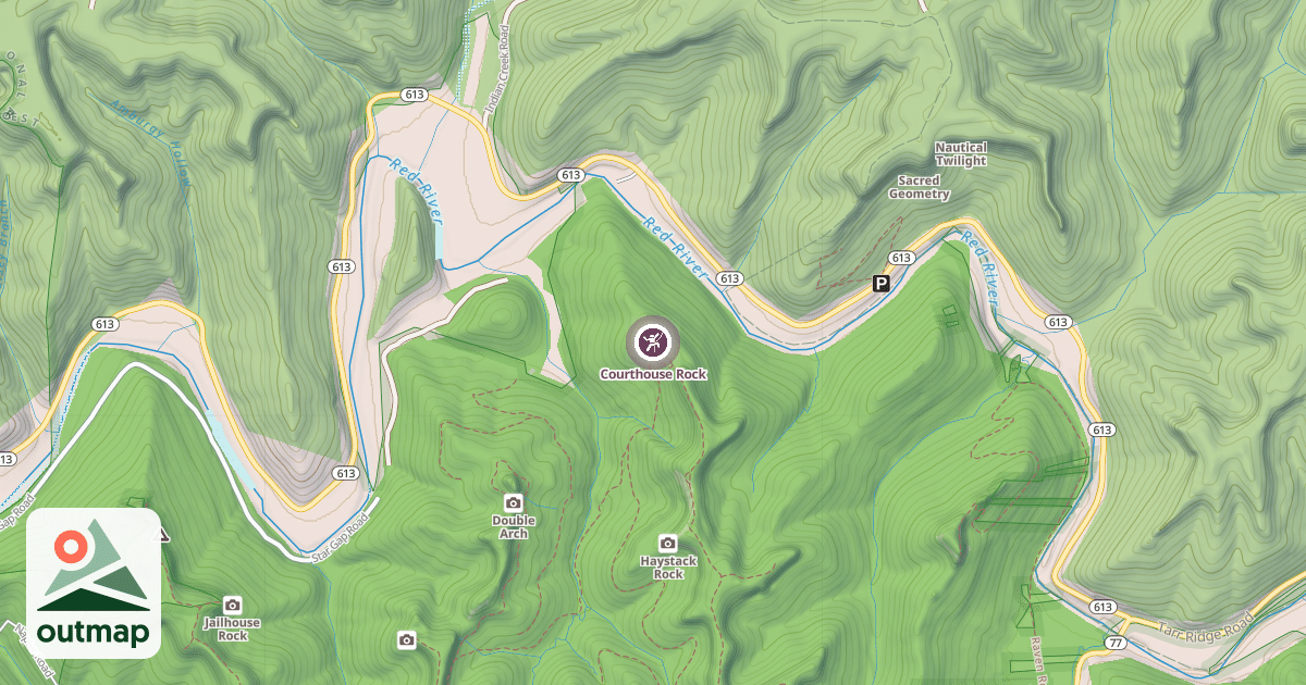 Map of Courthouse Rock