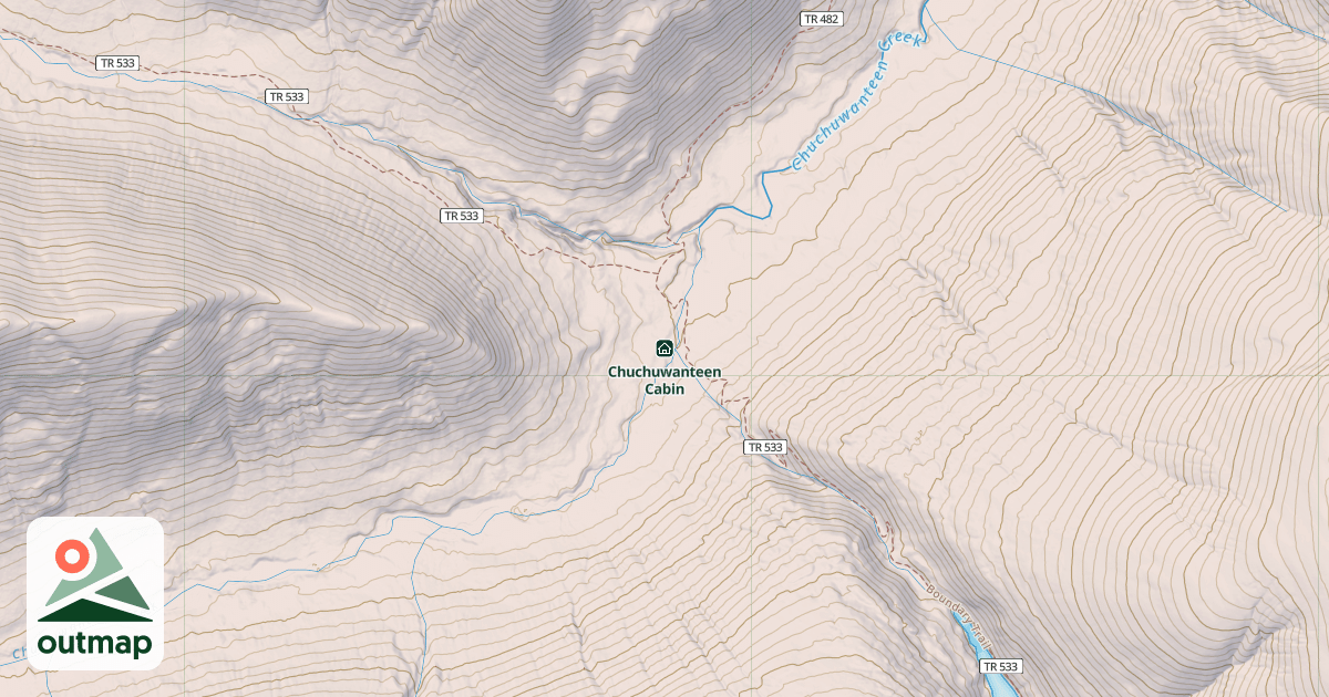 Map of Chuchuwanteen Cabin