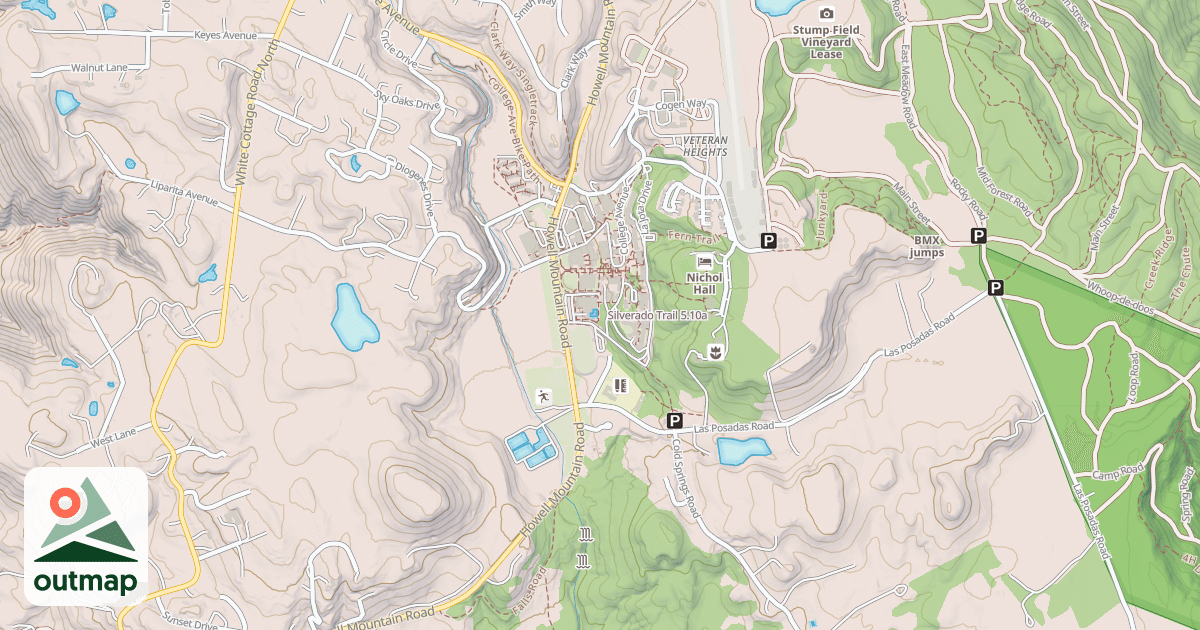 Map of Silverado Trail