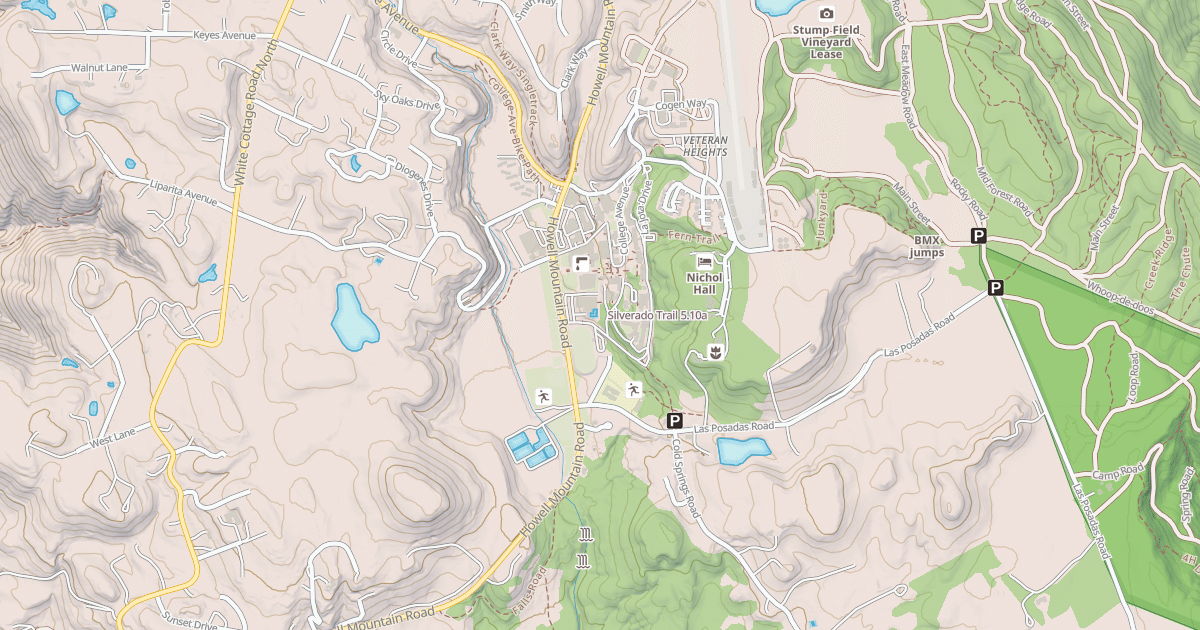 Map preview of Silverado Trail