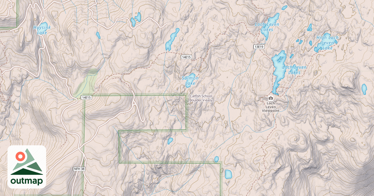Map of Catfish School Boulder