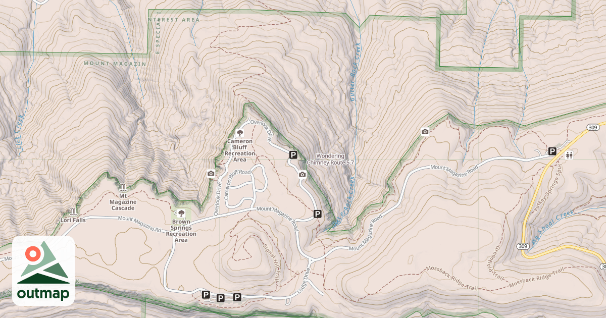 Map of Wondering Chimney Route