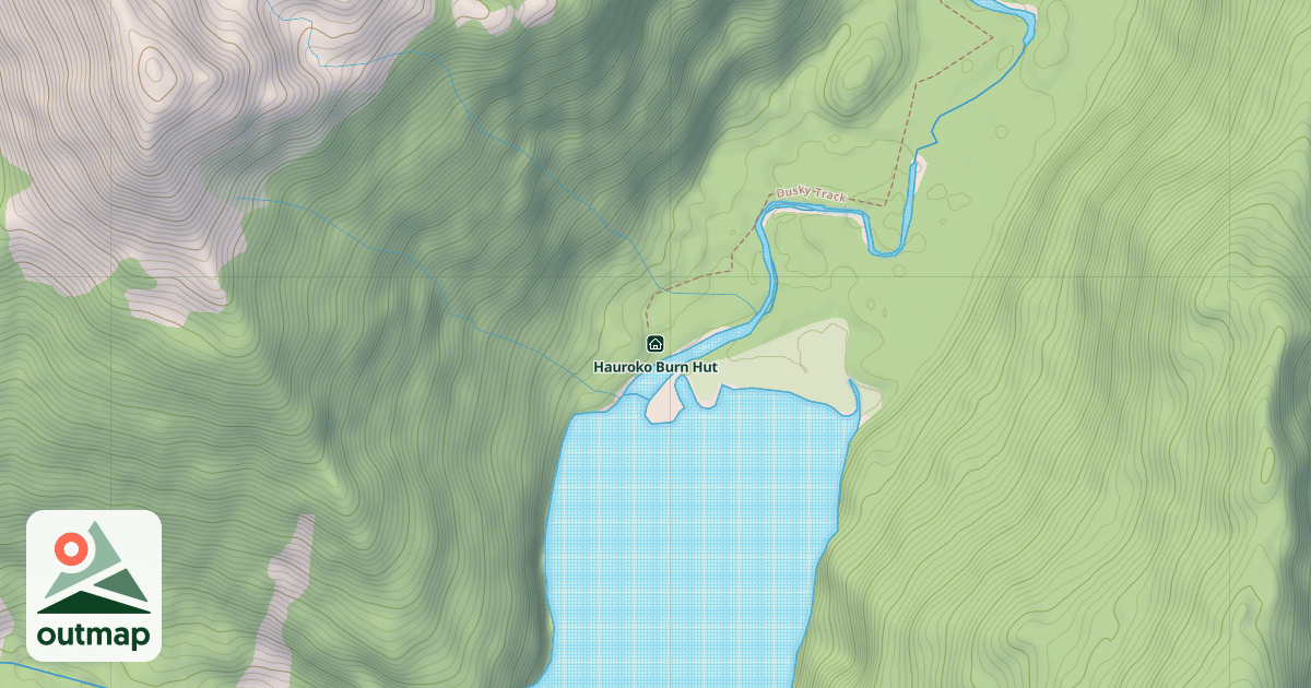 Map of Hauroko Burn Hut