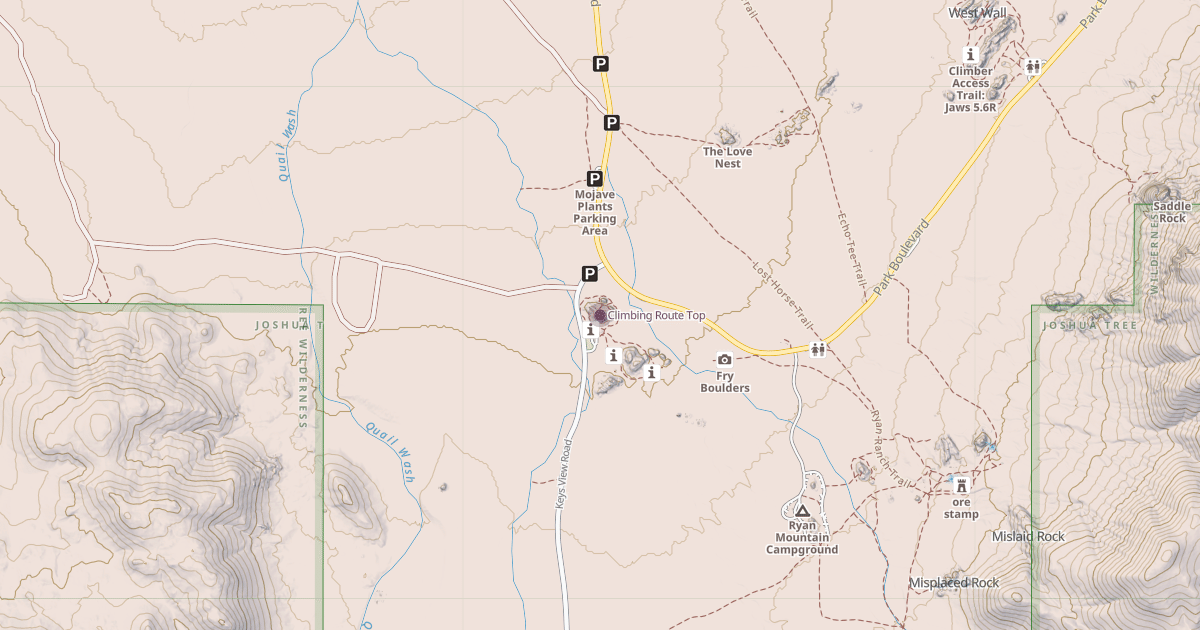 Map preview of Climbing Route Top