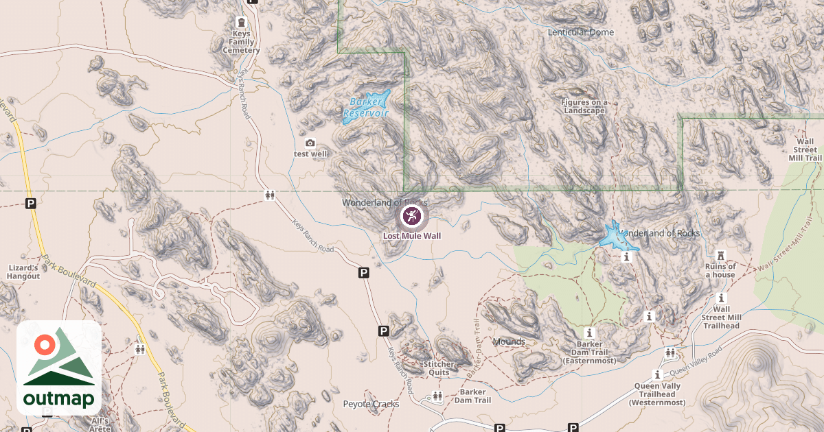 Map of Lost Mule Wall