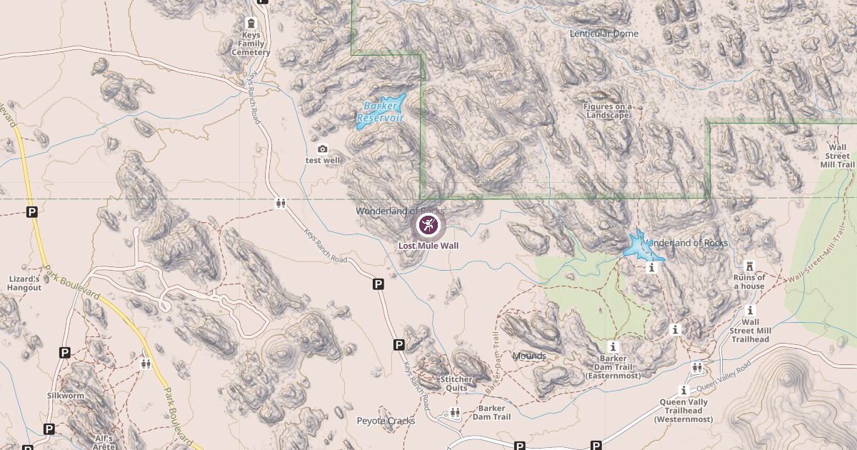 Map preview of Lost Mule Wall
