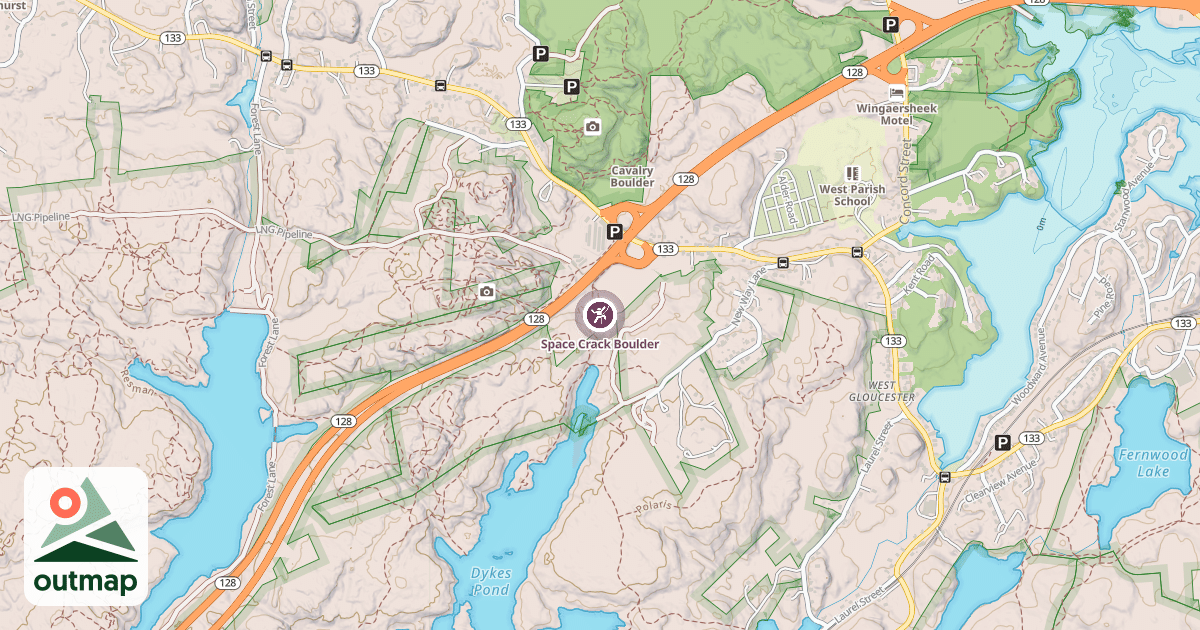 Map of Space Crack Boulder