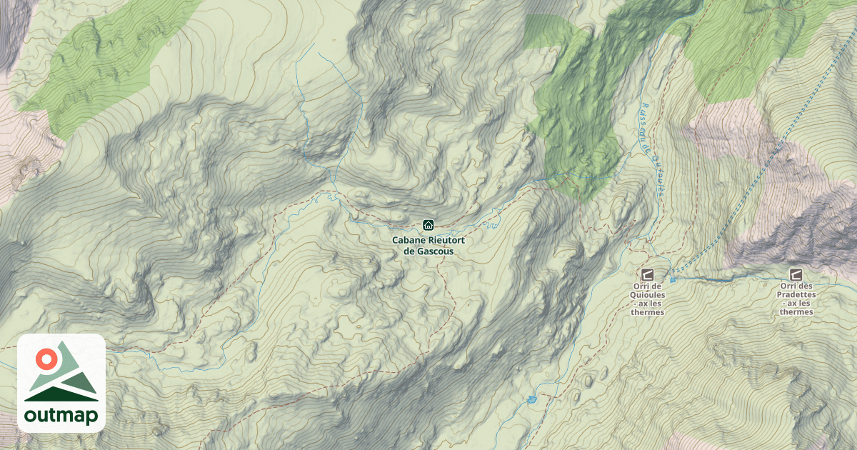Map of Cabane Rieutort de Gascous