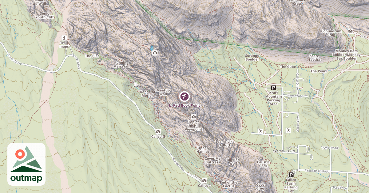 Map of b. Red Book Point