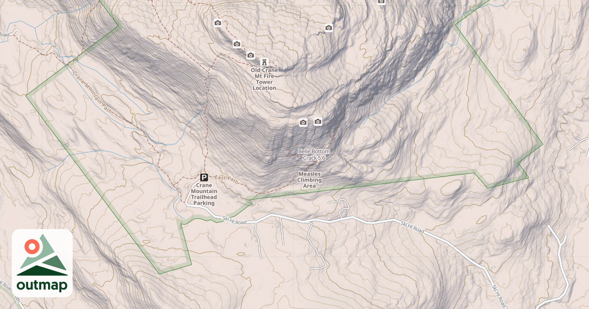 Map of Belle Bottom Crack