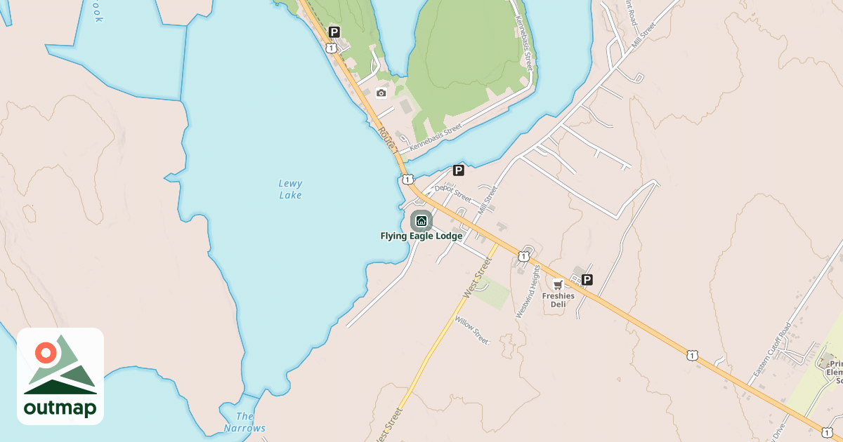 Map of Flying Eagle Lodge in Washington