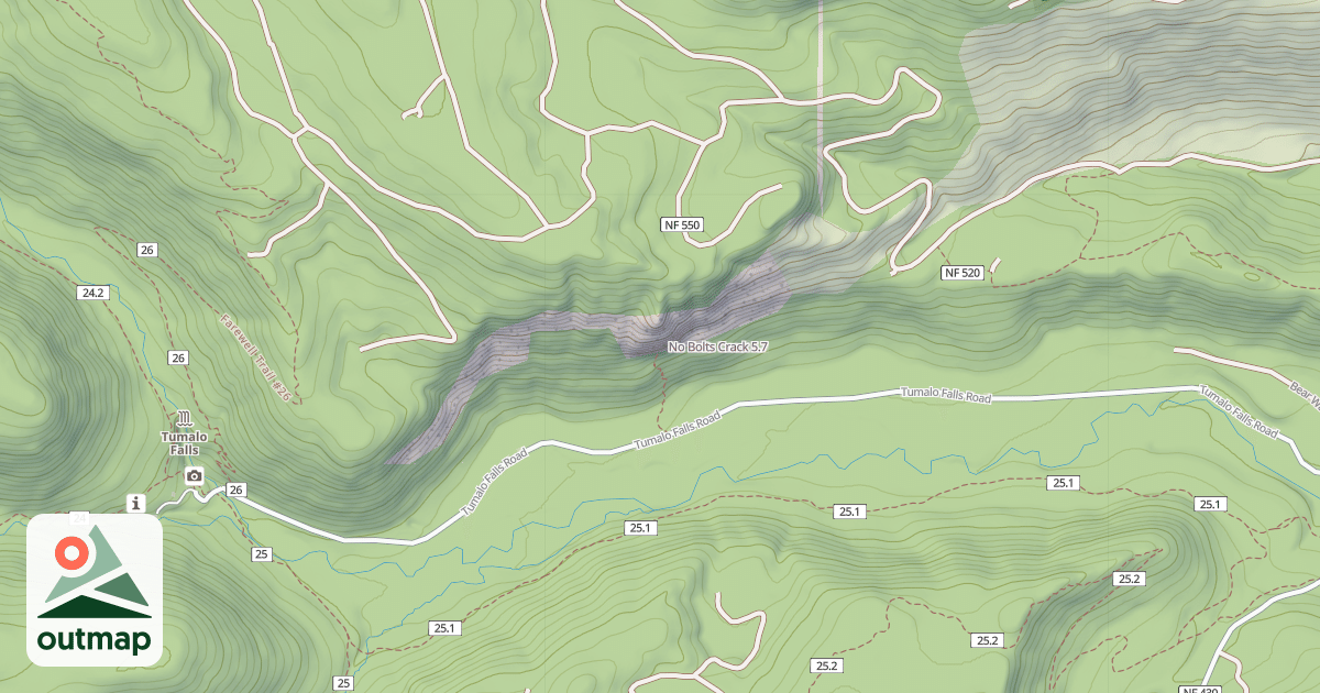 Map of No Bolts Crack
