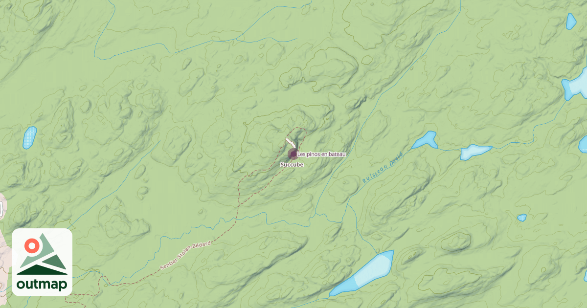 Map of Les pinos en bateau