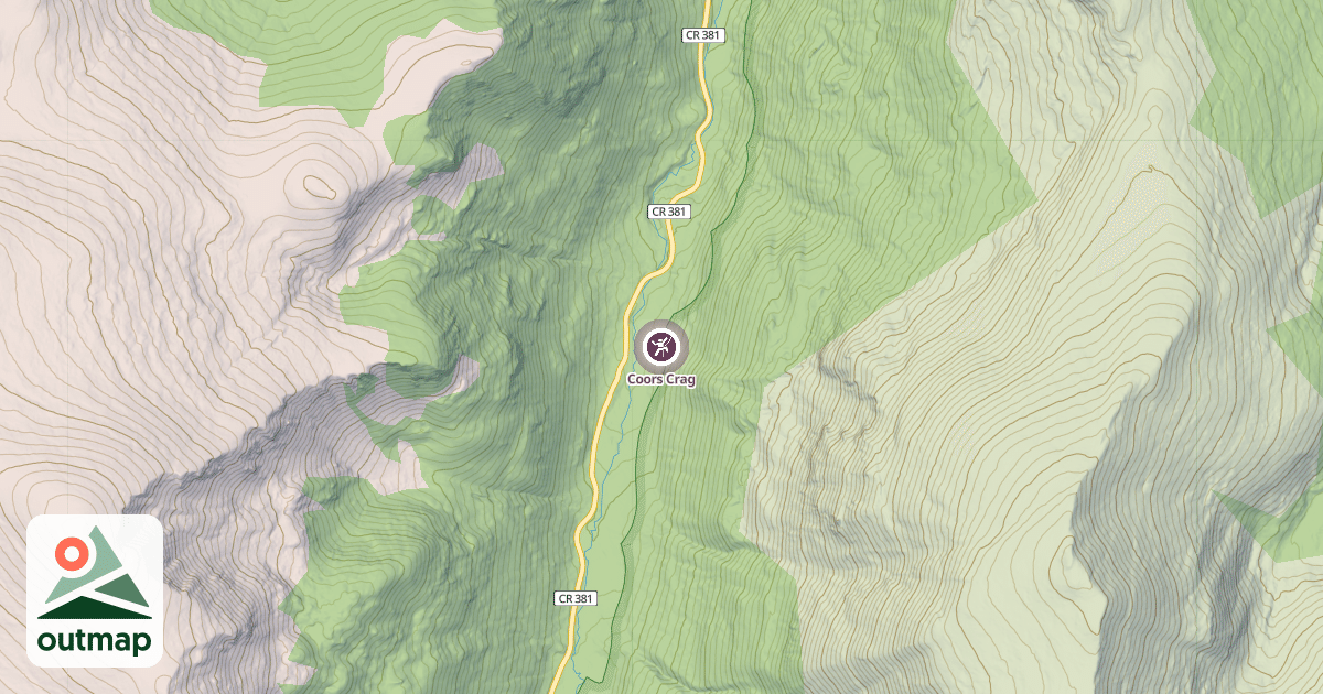 Map of Coors Crag
