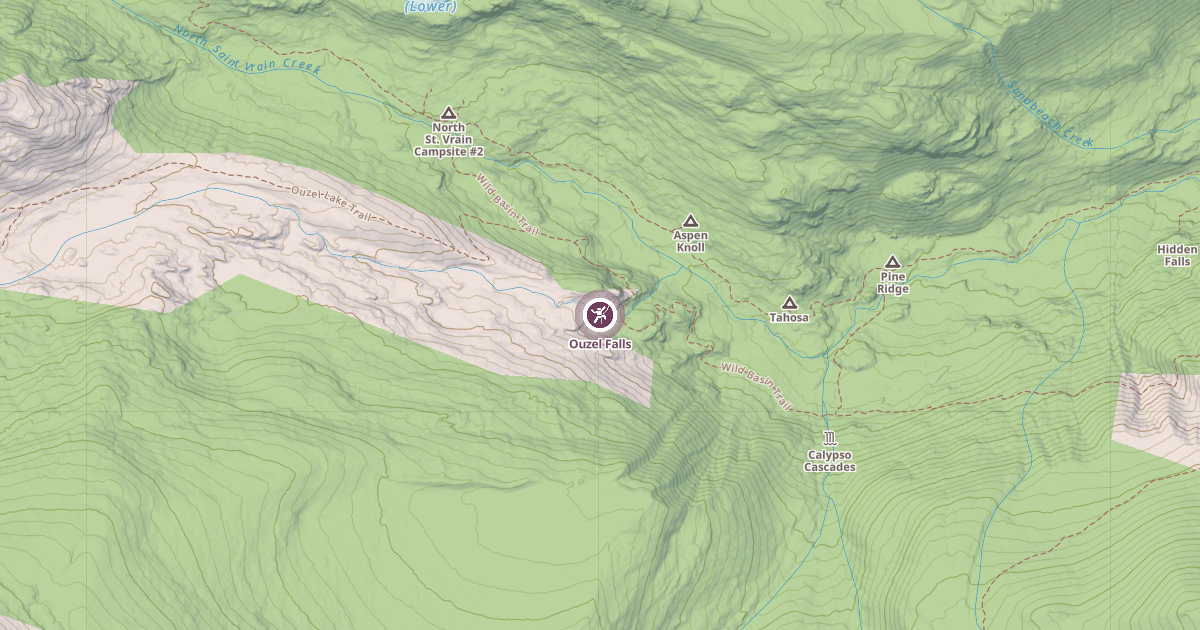 Map preview of Ouzel Falls