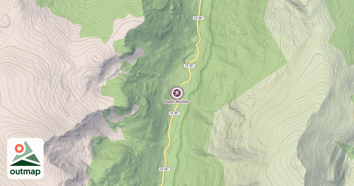 Map of Aspen Boulder