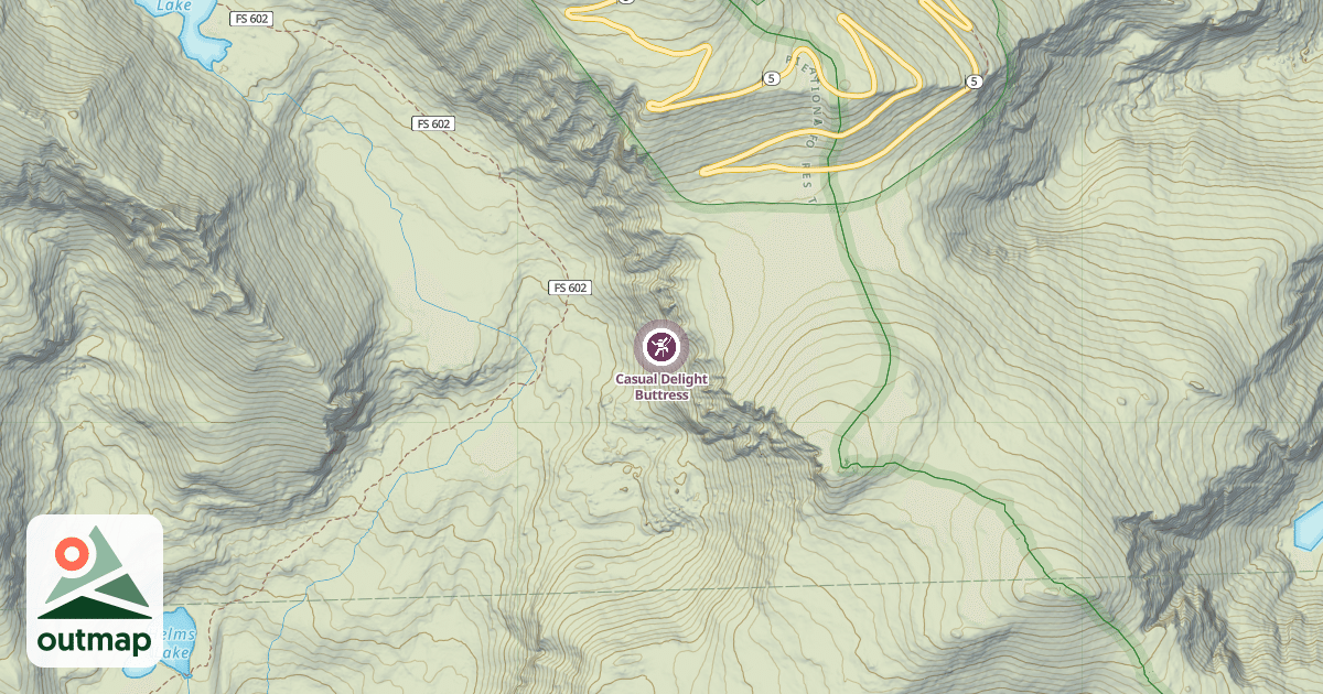 Map of Casual Delight Buttress