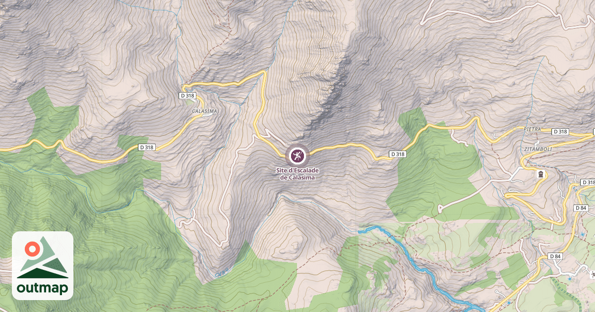 Map of Site d'Escalade de Calasima